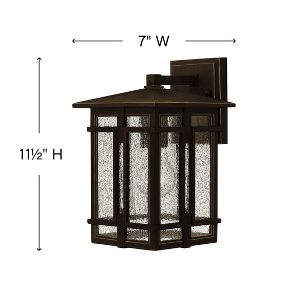 Tucker Oil Rubbed Bronze 11.5-Inch One-Light Outdoor Wall Sconce, image 6