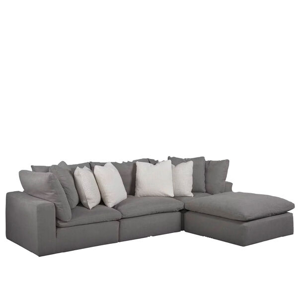 Palmer Gray and Espresso Sectional Sofa, 4-Piece, image 1