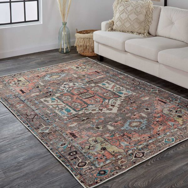 Percy Taupe Red Brown Area Rug, image 3