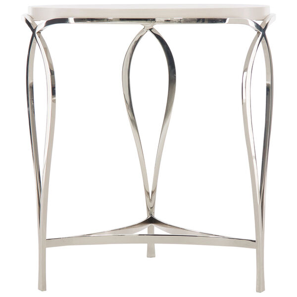 Silken Pearl Calista Metal Round Accent Table, image 3