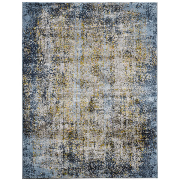 Cairo Gold Blue Gray Rectangular: 7 Ft. 10 In. x 10 Ft. 10 In. Rug, image 1