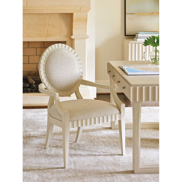 Cascades Linen White Gilmore Desk Chair, image 2