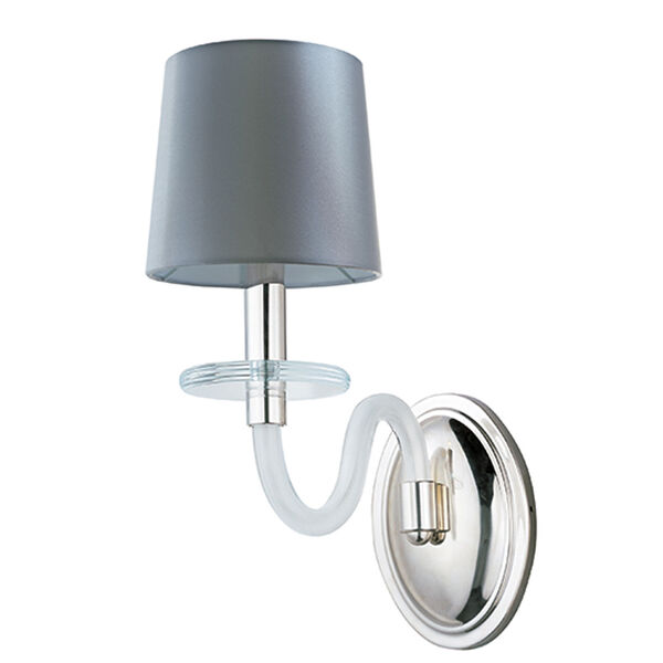 Venezia Polished Nickel Six-Inch One-Light Wall Sconce with Frosted Glass, image 1