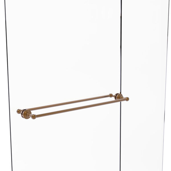Waverly Place Brushed Bronze 30-Inch Back to Back Shower Door Towel Bar, image 1