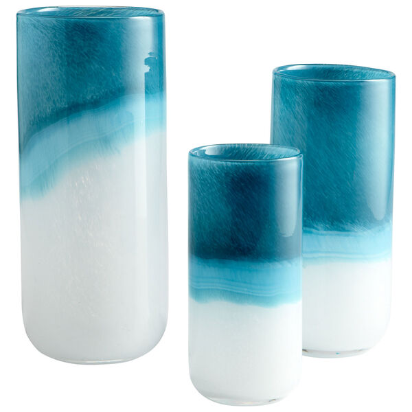 Blue and White Large Turquoise Cloud Vase, image 2