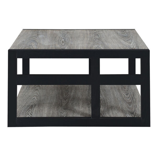Monterey Weathered Gray Black Square Coffee Table, image 4