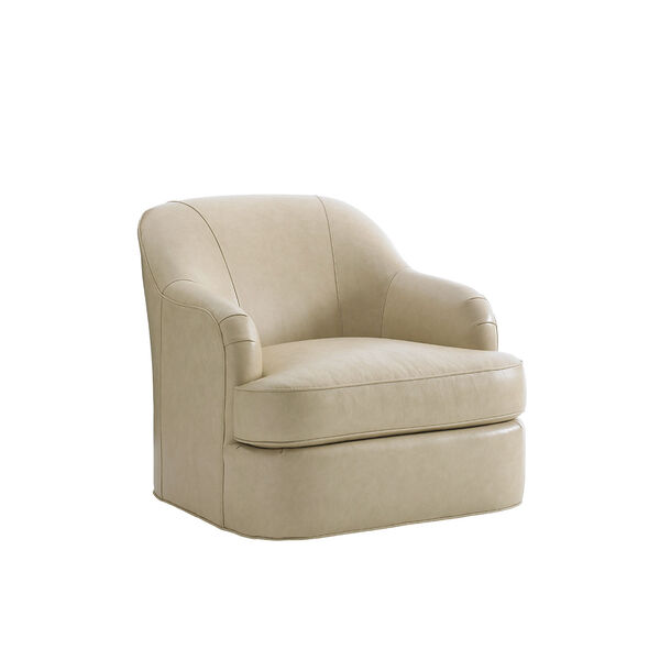 Laurel Canyon Tan Alta Vista Leather Swivel Chair, image 4