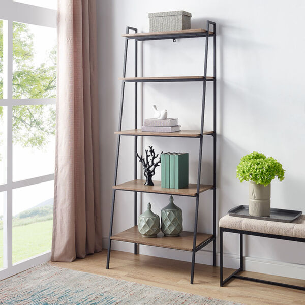 Mocha Ladder Bookcase, image 1