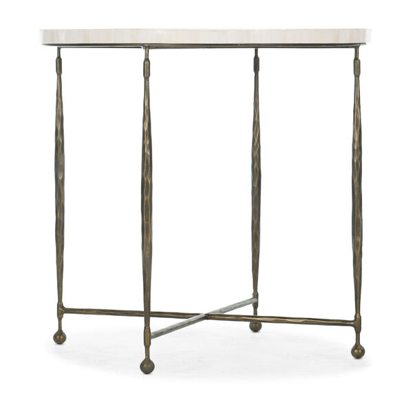 Commerce and Market Gray Round End Table, image 1