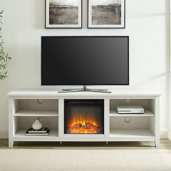 Simple Brushed white TV Cabinet, image 2