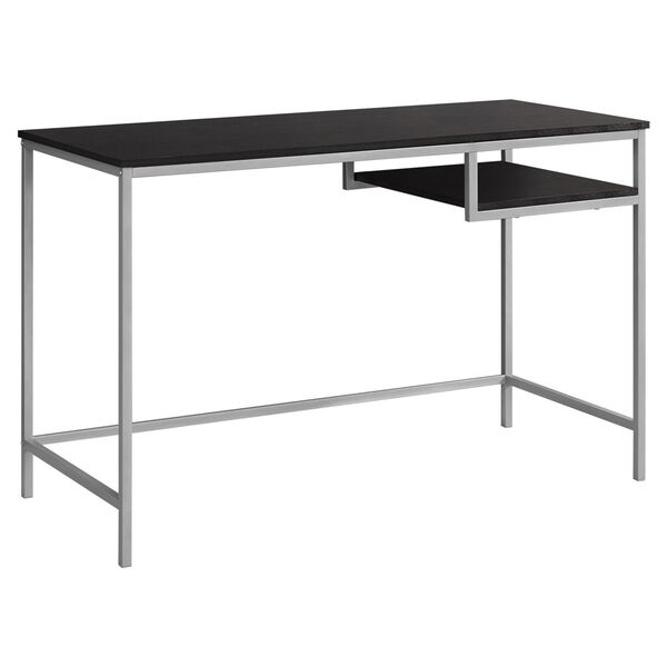 Cappucino and Silver 22-Inch Computer Desk with Open Shelf, image 2
