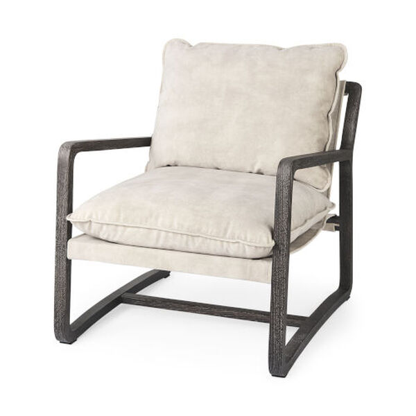Brayden Dark Brown and Cream Accent Chair, image 1