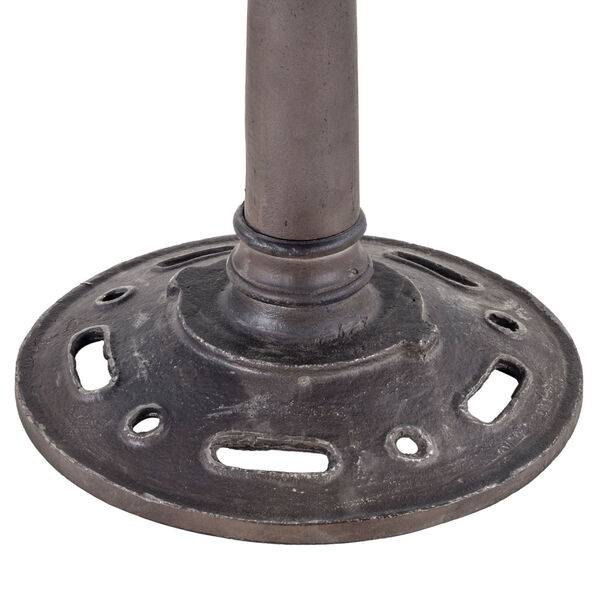 Artezia Dark Walnut And Antique Zinc Round Adjustable Side Table, image 4