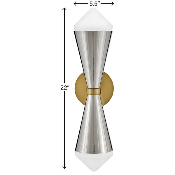 Betty Polished Nickel Two-Light Wall Sconce, image 2