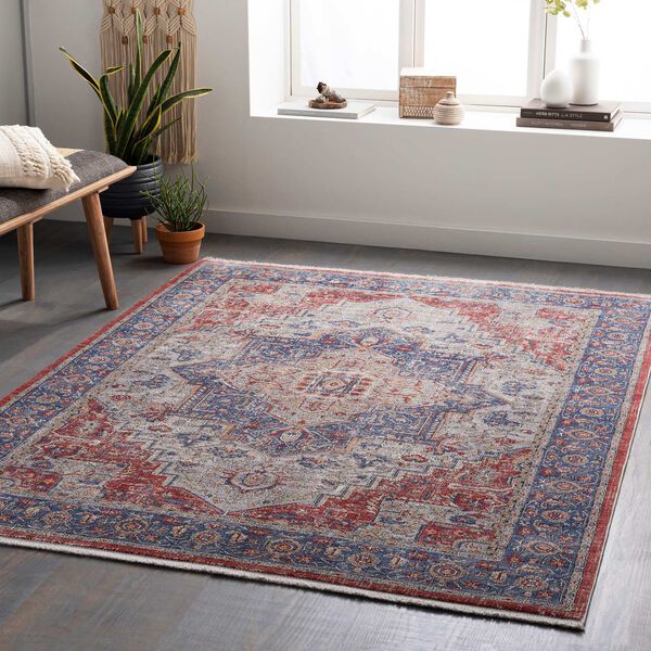 Eclipse Red Blue Rectangular: 5 Ft. 3 In. x 7 Ft. 3 In. Area Rug, image 2