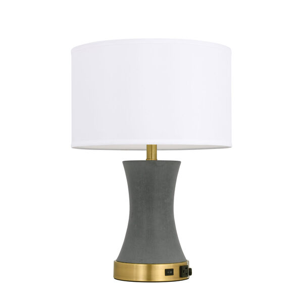 Knox Brushed Brass and Grey One-Light Table Lamp, image 5
