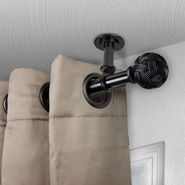 Twine Black 160-240 Inches Ceiling Curtain Rod, image 2