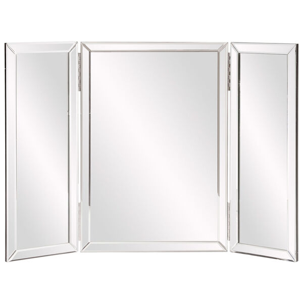 Howard Elliott Collection Tripoli, Tri Fold Bathroom Mirror With Lights