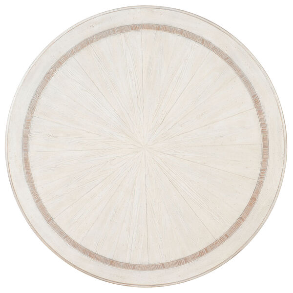 Traditions Soft White Round Dining Table with One 20-Inch Leaf, image 2
