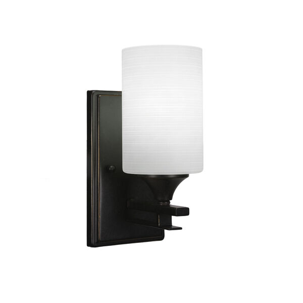 Uptowne Dark Granite Four-Inch One-Light Wall Sconce with White Matrix Glass, image 1