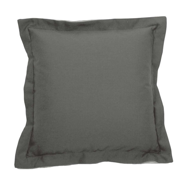 Verona Pewter 20 x 20 Inch Pillow with Double Flange, image 2
