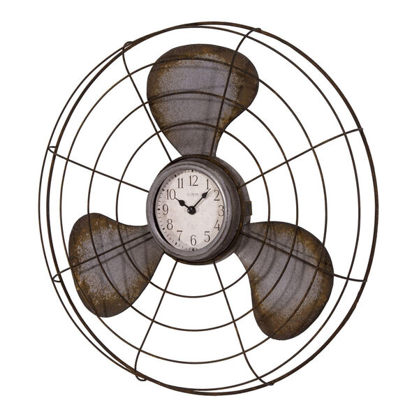 Rust Fan Design Analog Wall Clock, image 2
