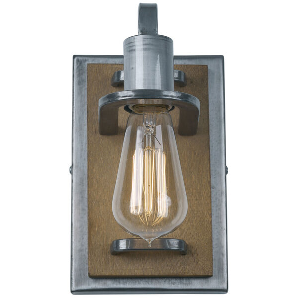 Lofty Wheat and Steel 5-Inch One-Light Bath Sconce, image 2