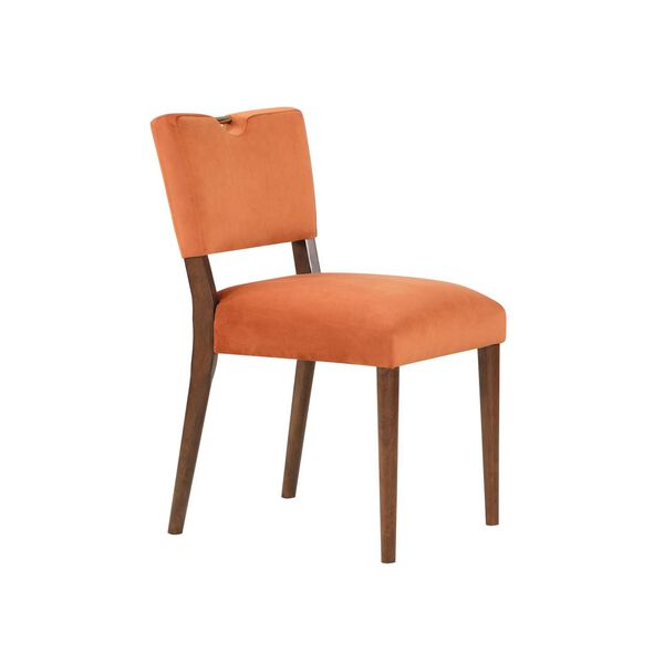Bonito Burnt Orange and Walnut Dining Chair, Set of 2, image 1