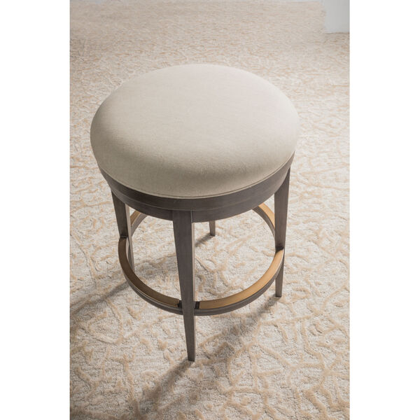 Cohesion Program Brown Cecile Backless Swivel Barstool, image 2