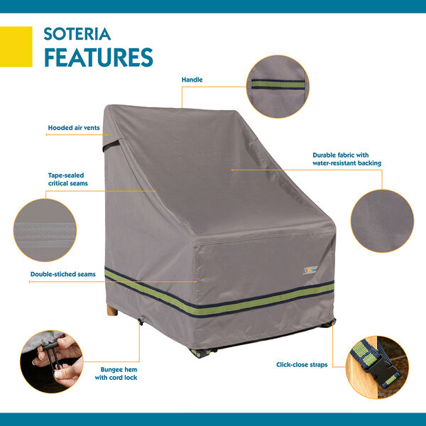 Soteria Grey RainProof 29 In. Patio Chair Cover, image 4