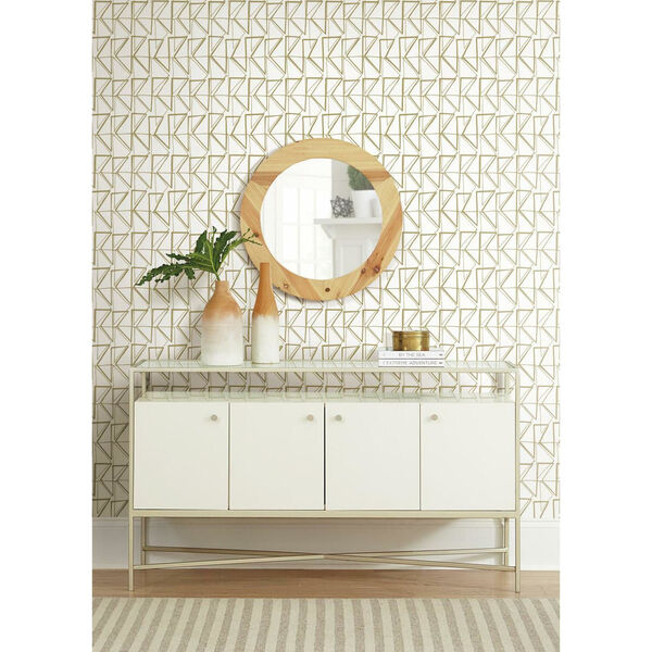 Risky Business III Gold Metallic Love Triangles Peel and Stick Wallpaper, image 4