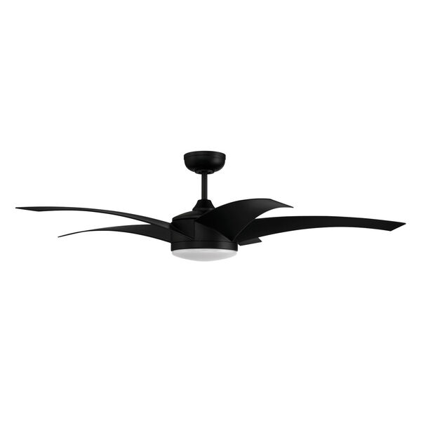Pursuit Flat Black 54-Inch LED Ceiling Fan, image 1