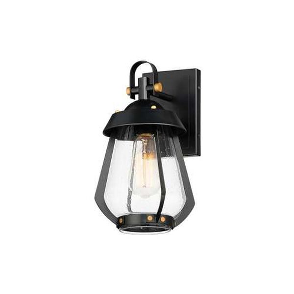Mariner Black Antique Brass Six-Inch One-Light Outdoor Wall Sconce, image 1