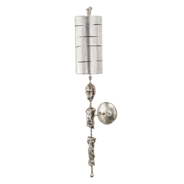 Fragment Silver Leaf One-Light Wall Sconce, image 1