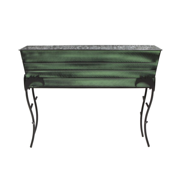 Green Patina 26-Inch Flower Box with Bella Stand, image 1