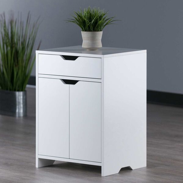 Nova White One-Drawer Storage Cabinet, image 2