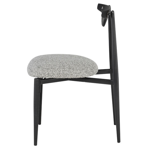 Vicuna Boucle Grey Ebonized Dining Chair, image 6