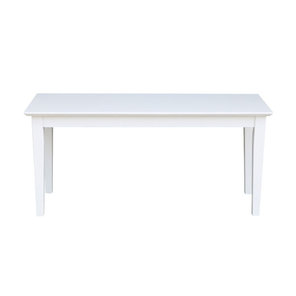 Shaker Styled Bench in White, image 2