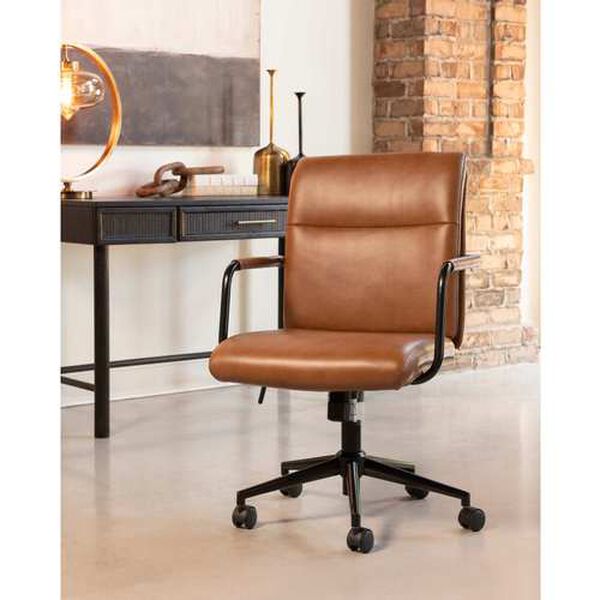 Sawyer Cognac  Metal Arm Task Chair, image 2