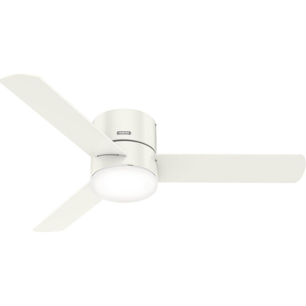 Minimus Fresh White 52-Inch Low Profile Ceiling Fan with LED Light Kit and Handheld Remote, image 1