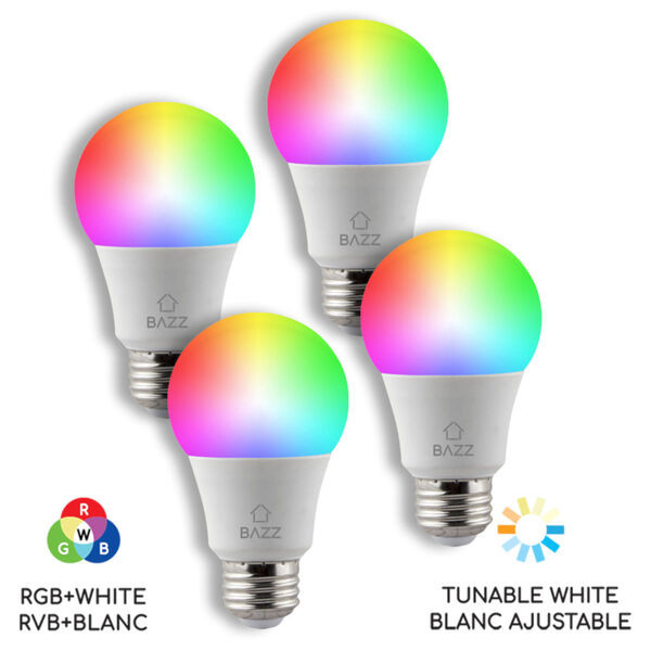 White Wi-Fi RGB LED Bulb, Pack of 4, image 1