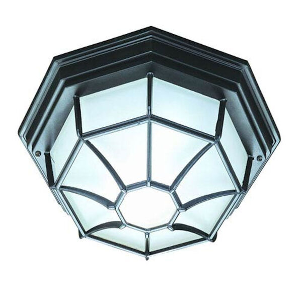 Matte Black Flushmounts Two-Light Ceiling Fixture, image 1