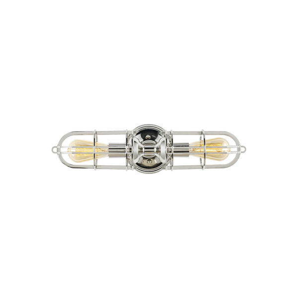 Urban Renewal Polished Nickel Six-Inch Two-Light Wall Sconce, image 1