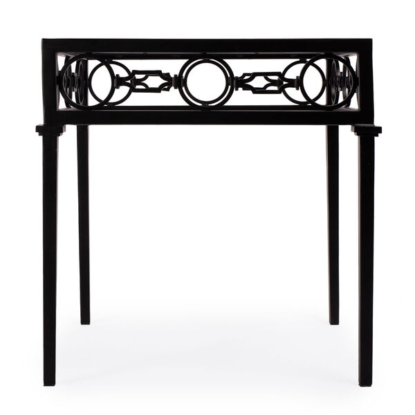 Southport Black Iron Upholstered Outdoor End Table, image 3