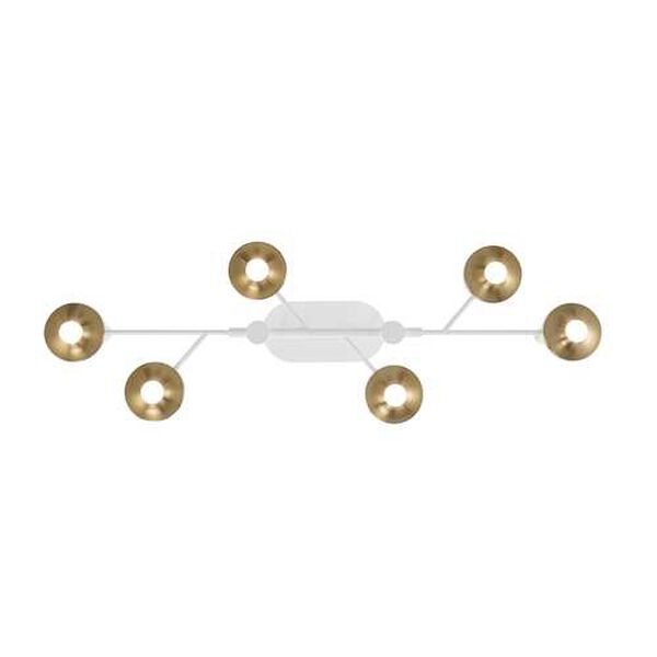 Torcia White Brass 12-Light LED Chandelier, image 4
