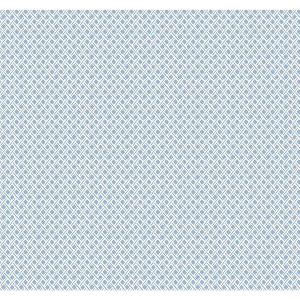 Small Prints Resource Library Blue Two-Inch Wicker Weave Wallpaper - SAMPLE SWATCH ONLY, image 1