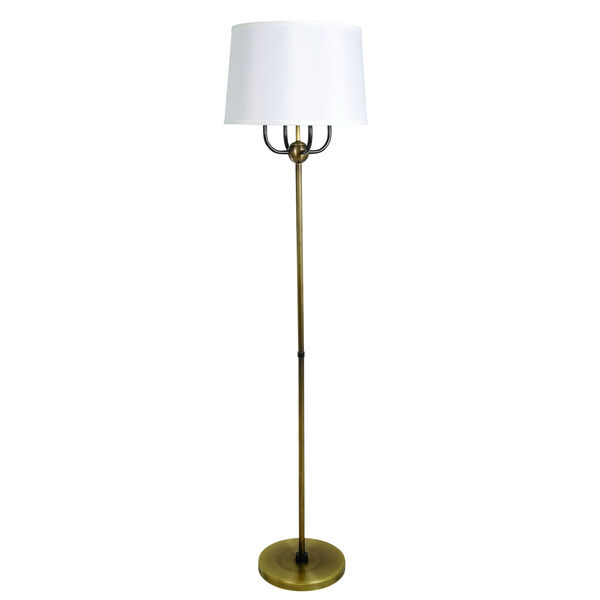 Alpine Antique Brass Hammered Bronze Four-Light Floor Lamp, image 1