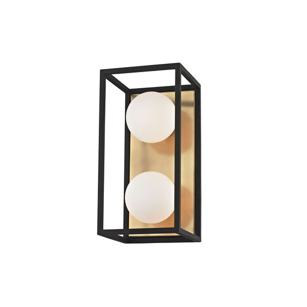 Aira Aged Brass 10-Inch Two-Light Vanity, image 1