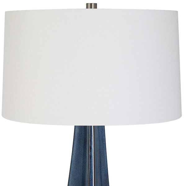 Teramo Blue One-Light Scalloped Ceramic Table Lamp, image 5