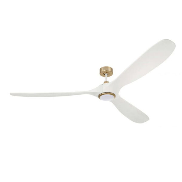 Envy White and Satin Brass 84-Inch DC Motor LED Ceiling Fan, image 3